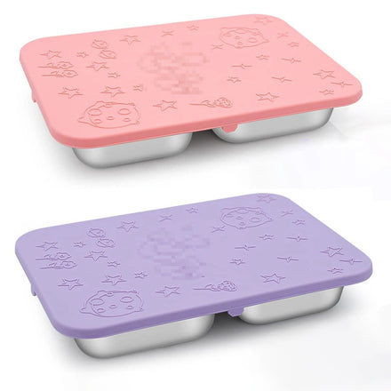 School Lunch Tray Stainless Steel Dinner Dish Plate Divided Food Containers Bento Lunch Box