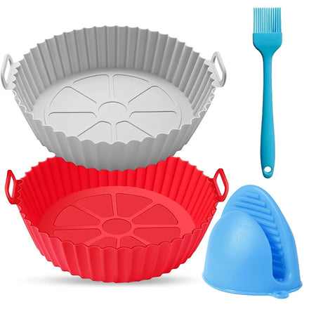 New Arrival Reusable Silicon Grill Set for Electric Deep Fryer Olla De Molde Silicona Pot for Air Fryer Air Fryer Liners