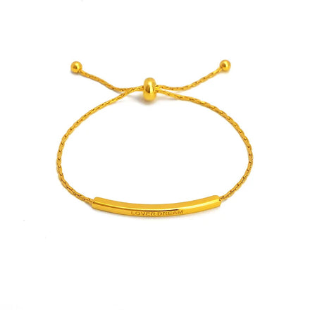 Adjustable Stainless Steel Lover Dream Bracelet for Women Trendy Gold Plated Wedding Accessory No Fade Christmas Gift