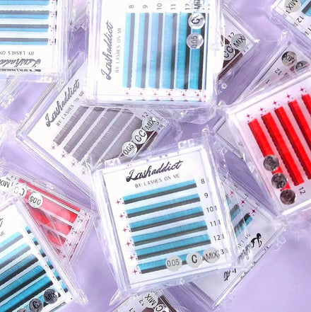 Wholesale Tsingzzu Colorful Individual Lashes Extensions Volume Lash Extension Real Eyelashes Synthetic Hair 6-20mm Individual