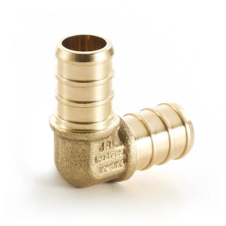 Pex Fittings 1/2 Inch 90 Degree Elbow Crimp Fitting 1/2 PEX F1807 to 1/2 PEX F1807 Adapter Lead Free Brass