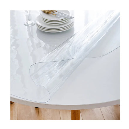 Crystal Clear Plastic Table Cover for Home Use Waterproof