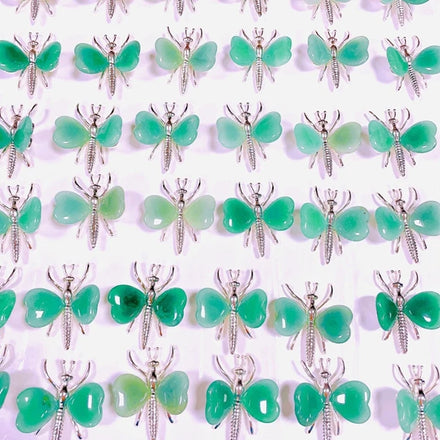 DIY Beautiful Crystal Butterfly Figurine Pretty Green Jade Butterfly Crystal Animal Gifts