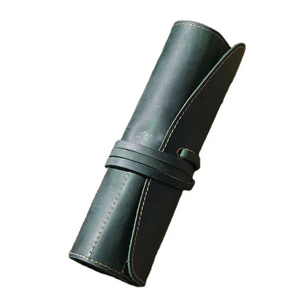 Real Leather Durable Handmade Rolling up Pencil Case & Tool Case Bag with Customized Color/Logo for Promotional Travel Use