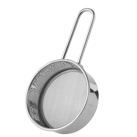 Hot Selling Stainless Steel Strainer with Long Handle Mini Flour Sifter Sieve for Baking and Coffee Pastas Tea Strainer