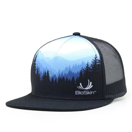 Wholesale Flat Brim 5 Panel Denim Custom Embroidery Patch Trucker Hat Men'S Outdoor Mesh Sports Snapback Cap
