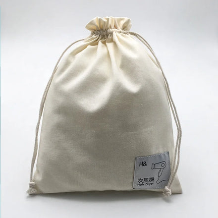 Custom Printing Recyclable Canvas Makeup Skincare Perfume Packaging Bag Luxury Drawstring Cosmetic Gift Pouch