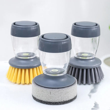 Automatic Liquid Dispenser Small Cleaning Brush Multipurpose Palm Sponge Dishwashing Detergent Dispenser Kitchen Cleaner Brush