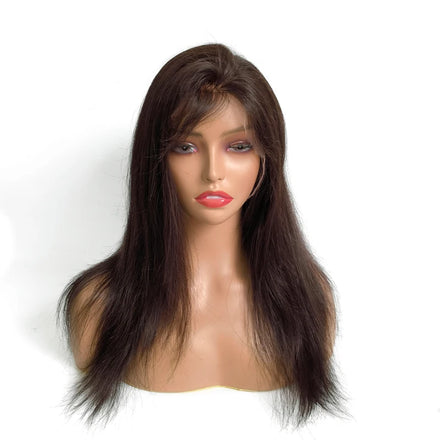 14 Inch Straight Hair Black Color Natural Human Hair Full Lace Wig With Factory Price