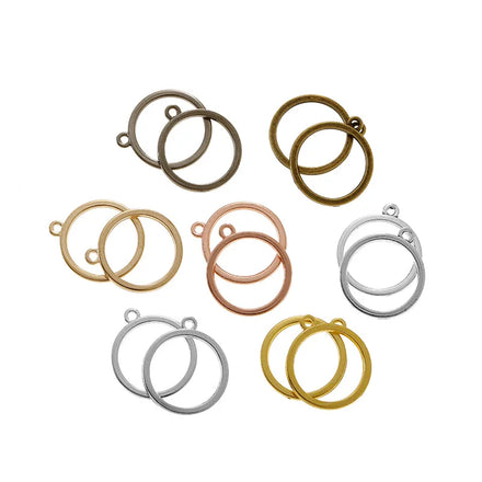 YuenZ 7 Color Mini Round Shape Charm Hollow Glue Blank Pendant Tray Bezel Charms DIY Bracelet Necklace Handmade Bezel Mold B193