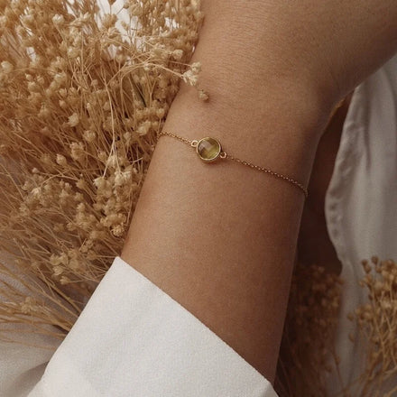 Milskye Sterling Silver Hawaiian Jewelry 18k 14k Gold Plated Solitaire Diamond Crystal Bracelet
