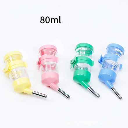 80ml Small Animals Water Bottle Hamster Water Bottle Holder for Small Sized Pets BPA Free Water Bottle for Hamster Rabbit Ferret