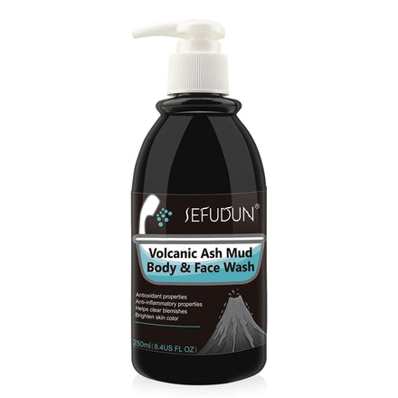SEFUDUN Wholesale Body Care Volcanic Ash Mud Lightening Bodywash Perfume Bath Scrub Shower Gel Body Wash