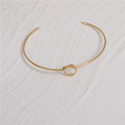 Fenny High End Waterproof&No Fade Fine Cute Knot Cuff Adjustable Bracelet for Women Stainless Steel Jewelry Wholesale