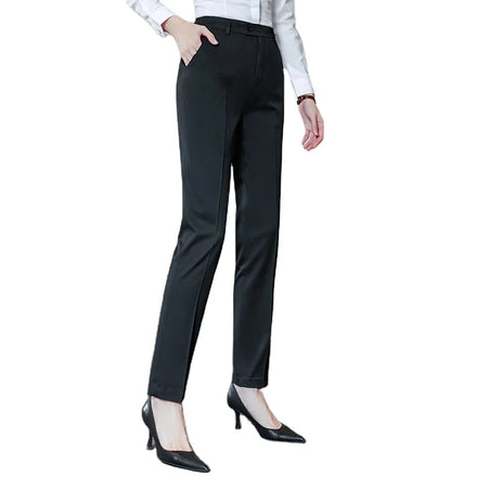 Thick Women's Business Dress Suit Pants Stretchy Overalls with Flat Front for Office Work Big Size Tall Formal for Winter