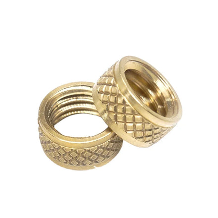 OEM Knurled Brass Heat Staking Inserts Brass Insert Threaded Knurled Nut for Injection Molding