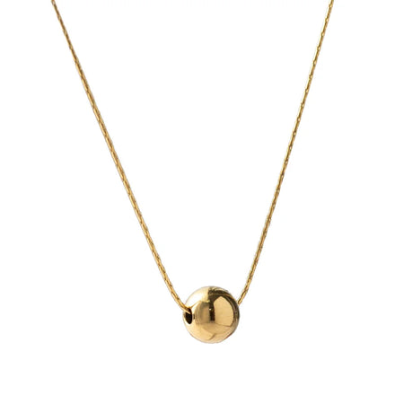 Stainless Steel Minimalist Necklace for Women New None Fade Color with Link Chain and Zircon Main Stone Jewelry