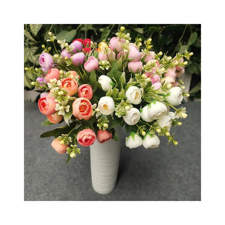 A Bouquet of Spring Camellias Decoration Mariage Artificial Flowers Decorative