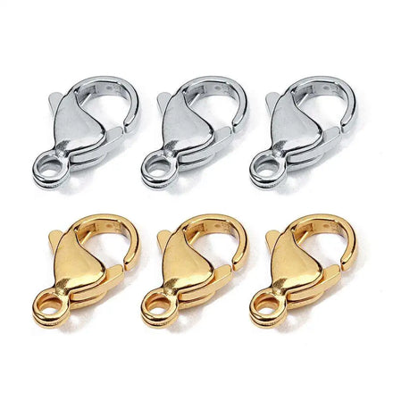 316L Stainless Steel 18K Gold Plated 316L Lobster for Clasps Waterproof Non-Tarnish Fashion Jewelry