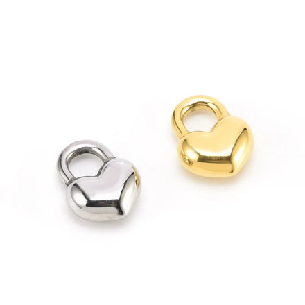 Wholesale Stainless Steel Cubic Peach Heart Pendant Simple Gold Plated Love Heart Charm for Necklace Jewelry Making