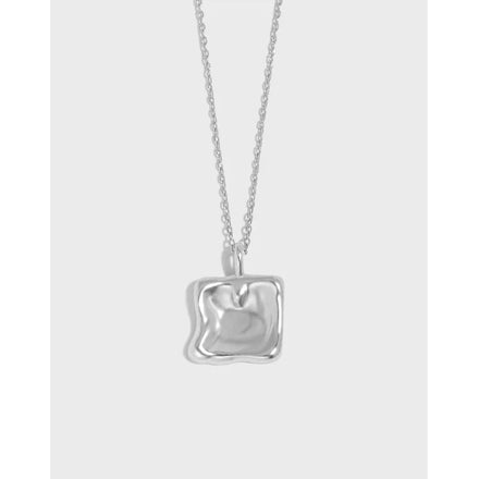 S925 Sterling Silver Irregular 18K Gold Necklace Wave Melted Men Necklace Pendant Fashion Jewelry Necklaces for Women