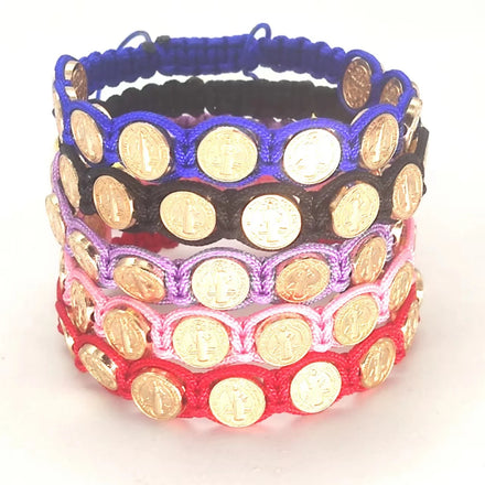 KDC895 Wholesale Latest Handmade Women Men Religious Macrame Rope Catholicism Jesus Woven String Cord Braided Bracelet