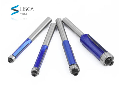 L-N295 LISCA 1pc 1/4inch 6mm Shank High-quality Milling Cutter Flush Trim With Bearing Router Bit Set for Woodworking