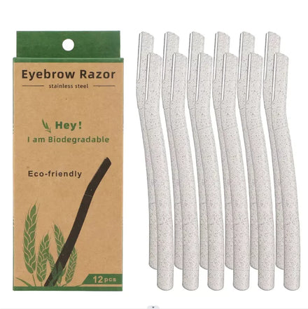 Eyebrow Razor Dermaplaning Tool Biodegradable Wheat Straw Eyebrow Trimmer