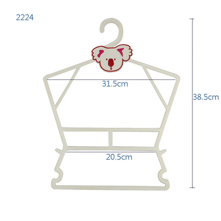 High Quality Customized Various Logos or Colors Non Fragile Multifunctional Plastic Children Clothes Hangers
