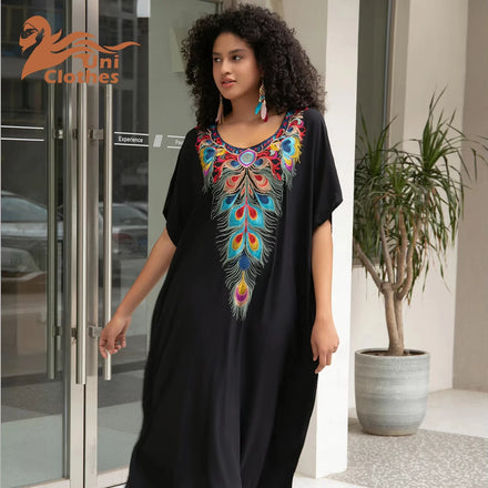 Muslim Middle East Custom Hui Embroidery Islamic Clothing Abaya Dress