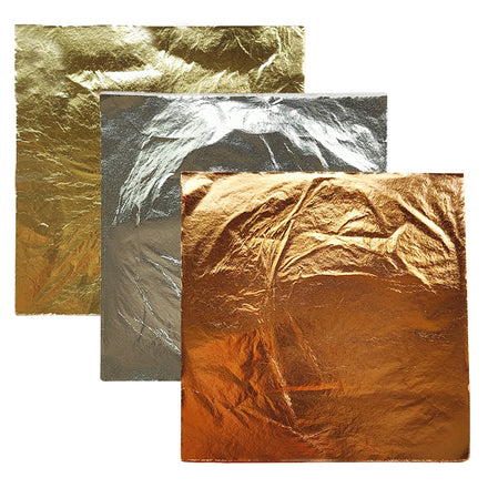 100pc/Bag 14x14cm/sheet Copper Gold Leaf Sheet Silver/rose Gold Foil for Manicures Epoxy Resins Furniture and Home Decoration