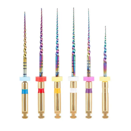 Dental Tool rainbow Color Super Files Rotary Gold Engine Files Heat Activation Dental Instrument for Dentist