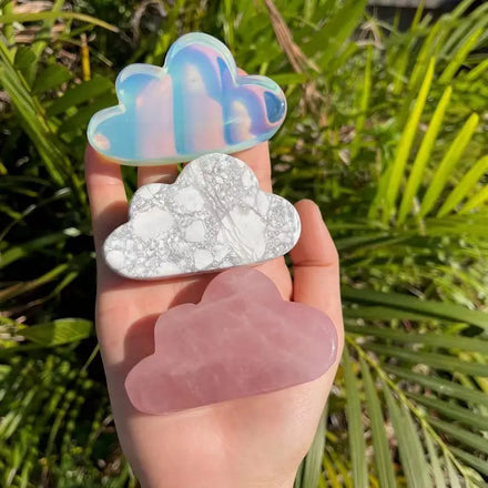 30*50mm Crystal Cloud/High Quality Hand Carved Natural Gemstone Cloud Crystal Carving Cute Ornament Cloud for Home Decor
