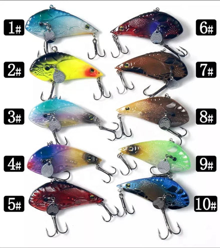 2022 New Willfishing 70mm/18g Deep Sea Long Casting Bass Lures VIB Spinner Noisy Shrimp Shape VIB Lures