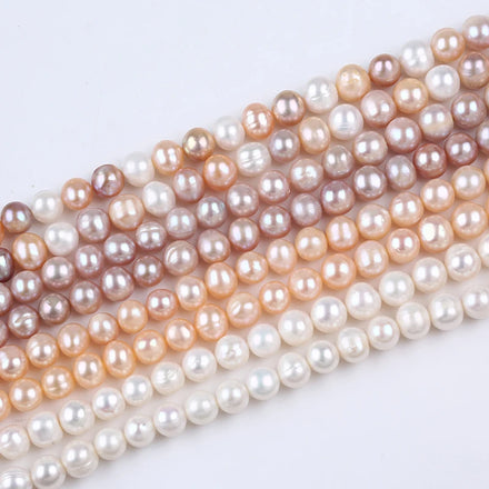 Wholesale 9-10mm Natural Freshwater Potato Pearls Beads for Jewelry Making Loose Type