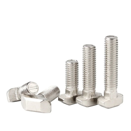China Custom Made Metric M5 M6 M8 High Strength Standard Thread Nickel Plated T Bolts Screws 5000 Carbon Steel Class 4 GB