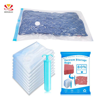 Factory Direct Small Transparent Vacuum Storage Bags Clothes Saver Compression for Living Room Travel Packing Hot Sale