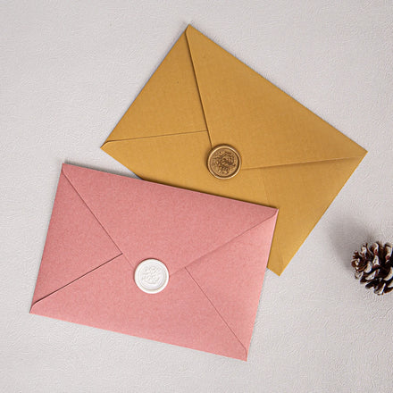 Security Self-Seal Custom Size Pink Colored Wallet Envelope with Recycled Materials Hot Foil Stamping Customized Color & Shape