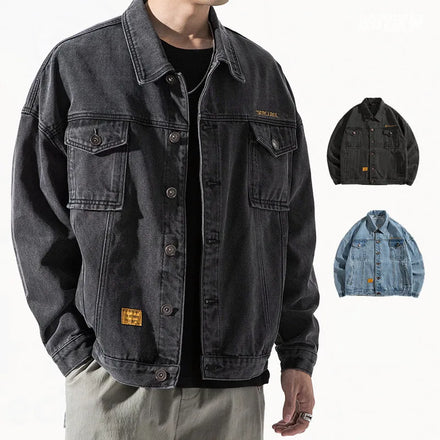 Wholesale Quality Blue Jean Jackets Plain Color Boys Jacket Casual Style Denim Jacket Men 2022