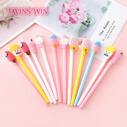 Creative Cute Food Styling Neutral Pen Cartoon Character Stationery Students Fun Signature Pen Gelpen 2709