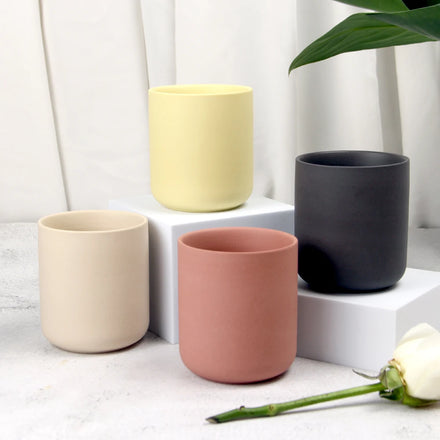 Matte White Luxury Ceramic Candle Jar in Bulk Candle Container With Metal Lid Custom logo Wholesale Empty Candle Holder