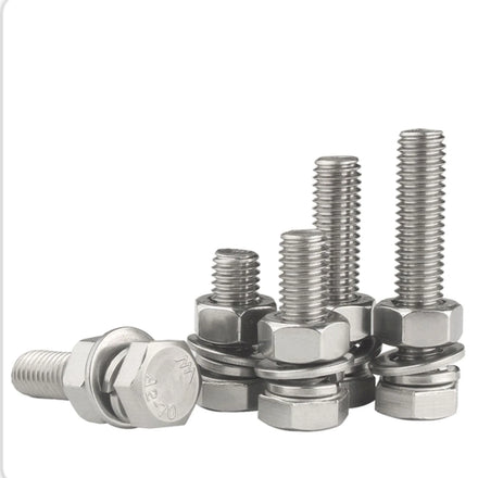 Bolt Nut 10 Stainless Steel 304 316 DIN931 Hex Cup Head Machine Bolt and Nut