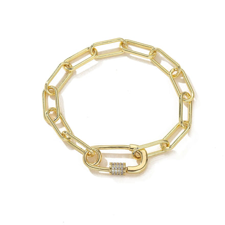 Hip Hop European Style Chain Necklace and Bracelet Gold Plated square Crystal Zircon Dense studded Pin Bracelet