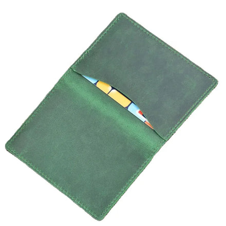 Customized Vintage Crazy Horse Leather Travel Multi-Function Passport Cover ID Card Wallet Genuine Leather Gift Holder Fold