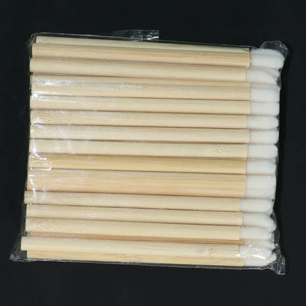 50Pcs Bamboo Stick Disposable Lip Brush Stick Application Tool Makeup Lip Brush Lipstick Stick Eye Shadow Lip Gloss Brush Tool