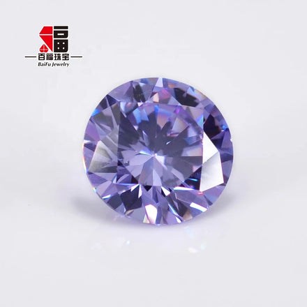 Baifu Lavender Round Brilliant Cut Cubic Zirconia Loose Stones 3A 1.0-3.0mmWholesale