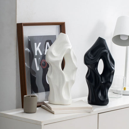 Modern Art European Style Ceramic Tabletop Vase Eco-Friendly Watertight 20cm Width 45cm Height E-shuo Brand