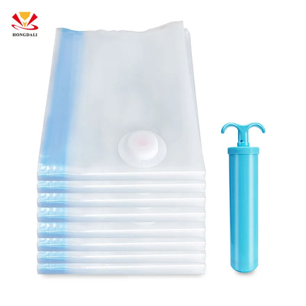 Factory Direct Hot Sale Medium Vacuum Storage Bags Cozy Essential Sealing Clothes Compression Transparent PA Travel Packing