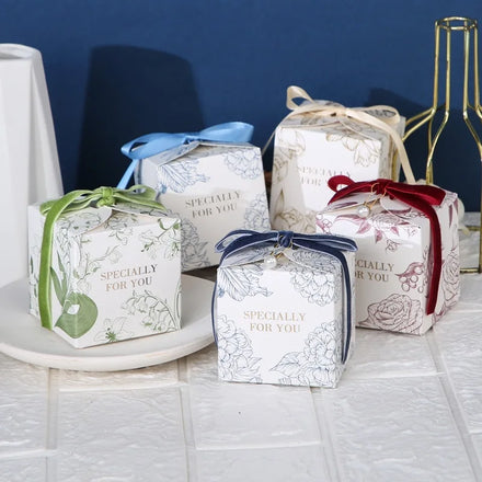 Creative Gift Box With Ribbon Candy Chocolate Gift Boxes Luxury European Style Wedding Favor Packaging Box