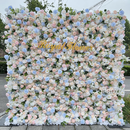 Purple Lavender Hydrangea 3D Floral Wall Backdrop Artificial Silk Flower Wall Panel for Christmas Wedding Decor Square Shape
